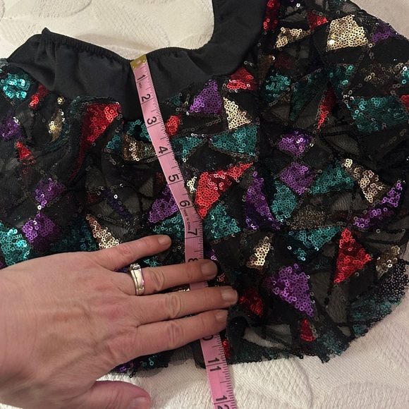 Like new XL girl’s 3 piece dance costume. Halter  leotard with  short & 2 skirts - Picture 15 of 16